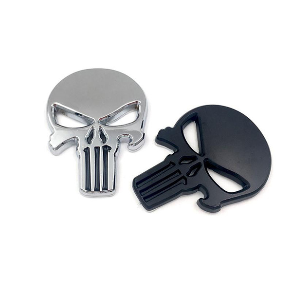 10X THE Punisher Body Badge 3D Skull Sticker Metal Emblem For Infiniti The Whole Body Q40Q50 QX80 FX35 G25 Q70 Qx60