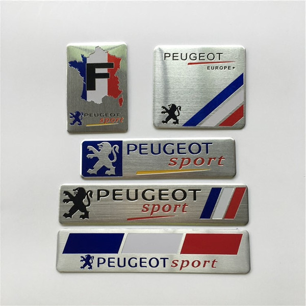 France National Flag Badge Thin Aluminium Labelling Emblem Sticker Car Styling for Peugeot Sport 307 206 408 508 406 3008