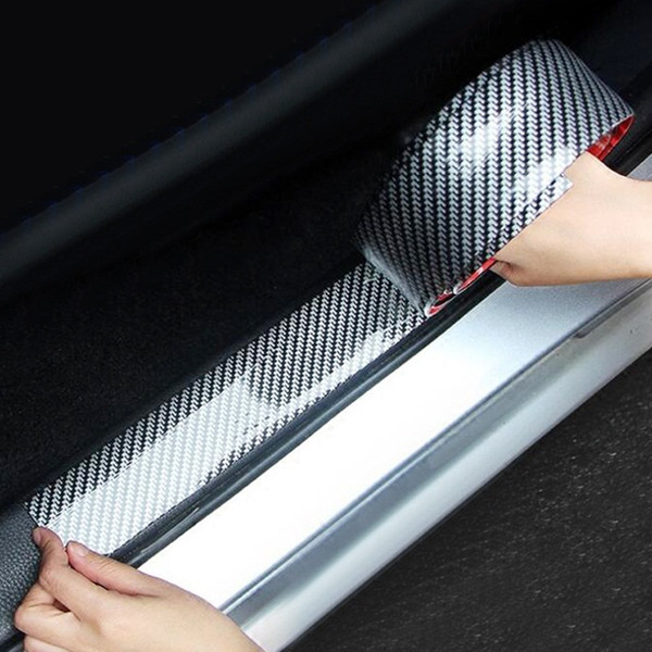 Newly Car Stickers 5D Carbon Fiber Rubber Styling Door Sill Protector Goods For KIA Toyota BMW Audi Mazda Ford Hyundai Accessories (Retail)