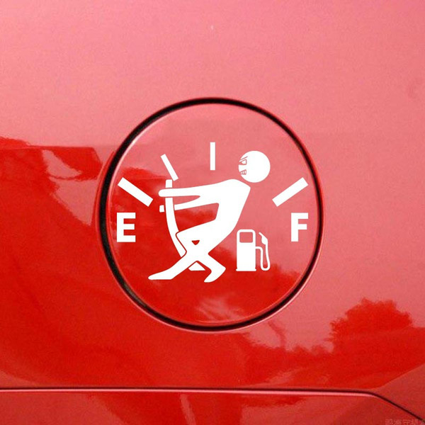 Hot sales funny fuel tank stickers insufficient fuel tank empty reflective car stickers