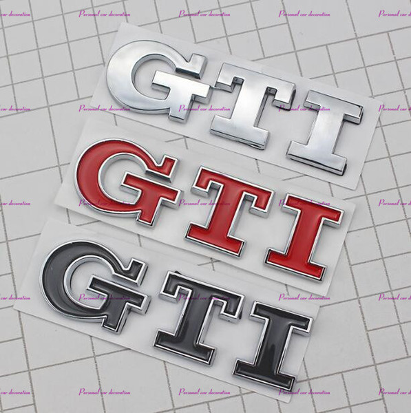 3D GTI Logo Emblem Decal Trunk Sticker for VW Volkswagen Jetta Polo Golf 6 7