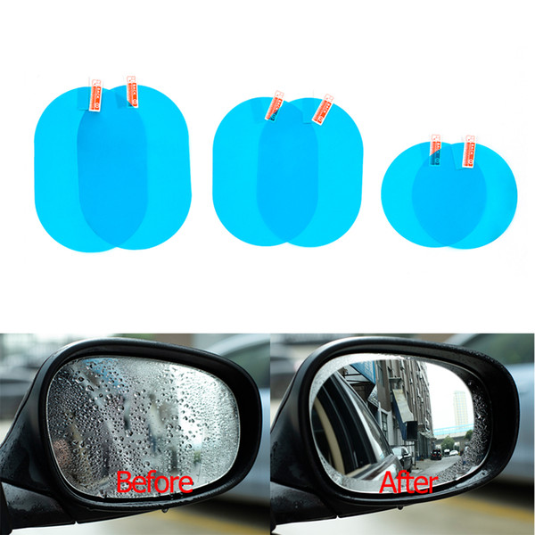 Car Mirror Window Clear Film Anti Fog Car Rearview Mirror Protective Film Waterproof Car Sticker 2 Pcs/Set