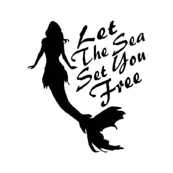 15*10.6CM Let The Sea Set You Free Wall Vinyl Decal For Car Truck Fashion Personality Creativity Classic Attractive Car Sticker