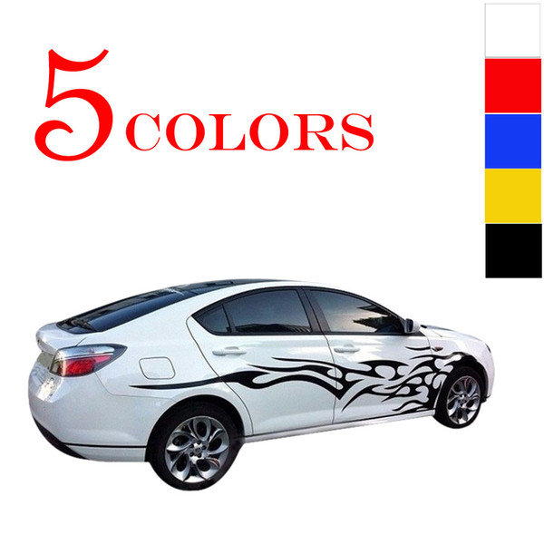 1pair! Universal Fashion Car Sticker Decals Fire Flame Decor Vinyl Decoration Stickers Auto Truck Styling for The Whole Car Body CEA_30M