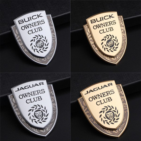 Buick Jaguar XF XFL XFR XJ XJ6 XK S F TYPE Car Styling Logo Badge Metal Car Door Fender Rear Trunk Emblem Sticker Decal