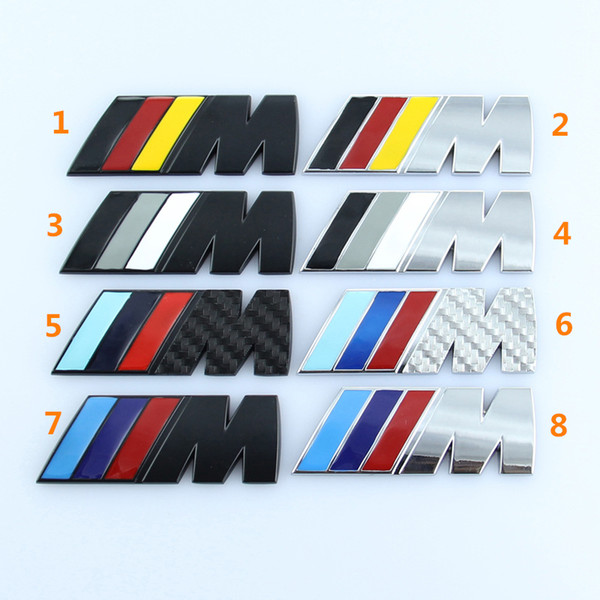 8cm*3cm Bmw M3 M5 M power sport Metal M logo badge brand rear tail trunk Fender Emblem Sticker Decal