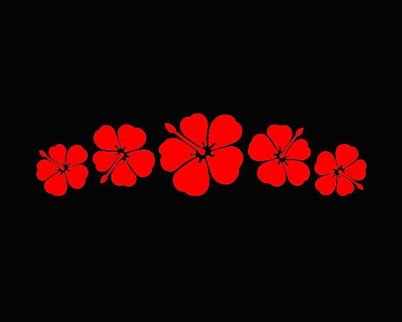 Wholesale 20pcs/lot Home Decorations Automobile Motorcycle Vinyl Decal Car Glass window Stickers Jdm Hibiscus Flower Stickers