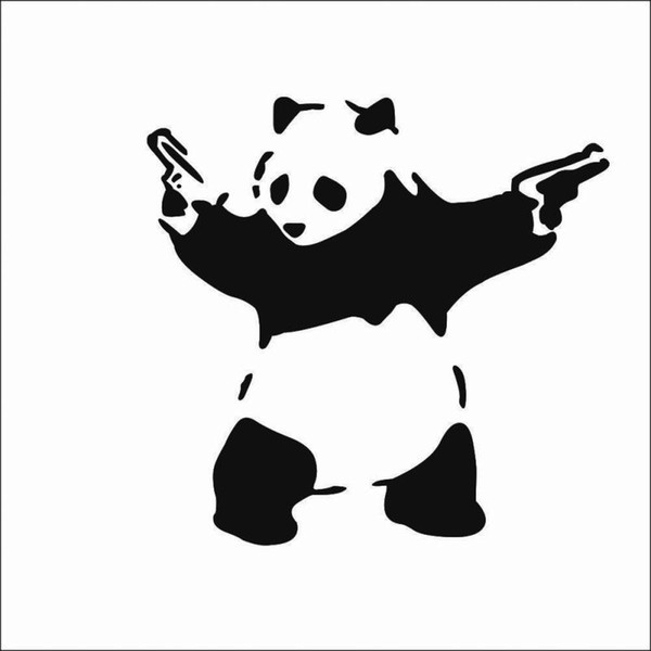 New Black Cartoon Kung Fu Panda Decal Car Sticker Waterproof Cartoon Car Body Decorative Logo Sticker Cartoon Car Stickers