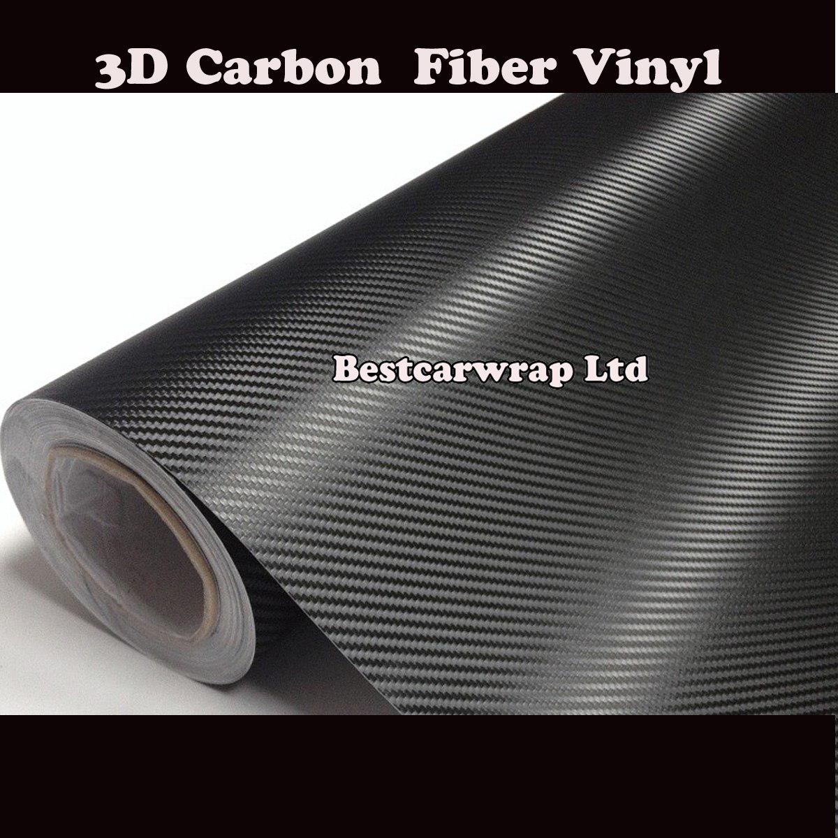 3M Quality 3D Black Carbon fiber vinyl Wrap Car Wrapping Film Sheets With Air Drain Top quality 1.52x30m/Roll 4.98x98ft