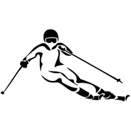 Snowboarders vinyl bumper stickers car creative personality skiing body decals