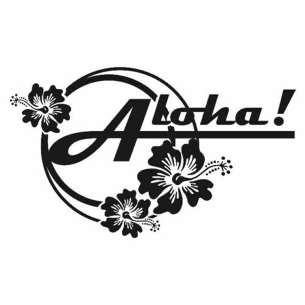 15*9.4cm Aloha Hibiscus Hawaii Beach Funny Car Window Bumper Novelty JDM Drift Vinyl Decal Sticker