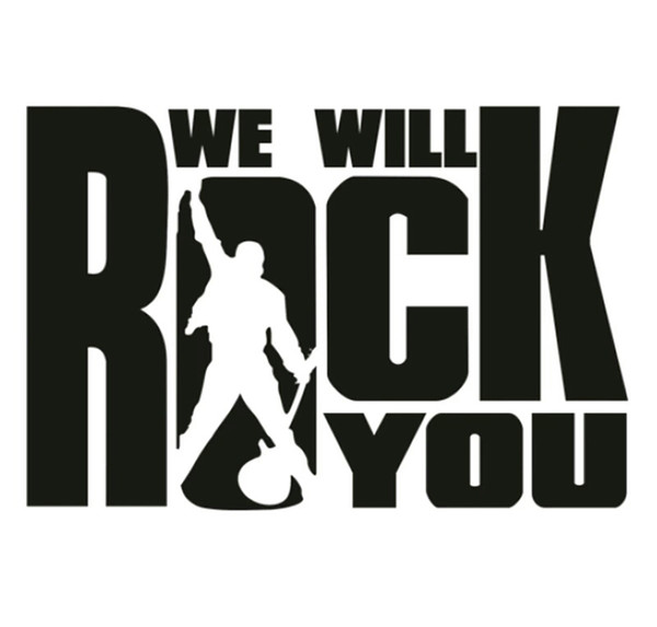 22*15CM WE WILL ROCK YOU Funny Vinyl Decal Car Sticker Black/Silver CA-1274