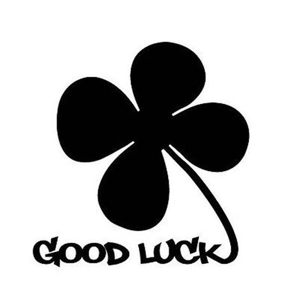 17.5*18CM 4 Leaf Clover Good Luck Charm Car Sicker CA-1016