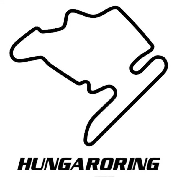 14.4*14.9CM Creative Hungaroring Racing Decals Car Styling Accessories Car Stickers CA-1045