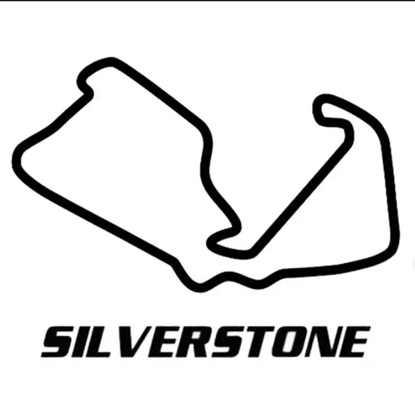 15*11.5CM Creative Personality Silverstone Racing Car Accessories Car Sticker Deca Black /Silver CA1036