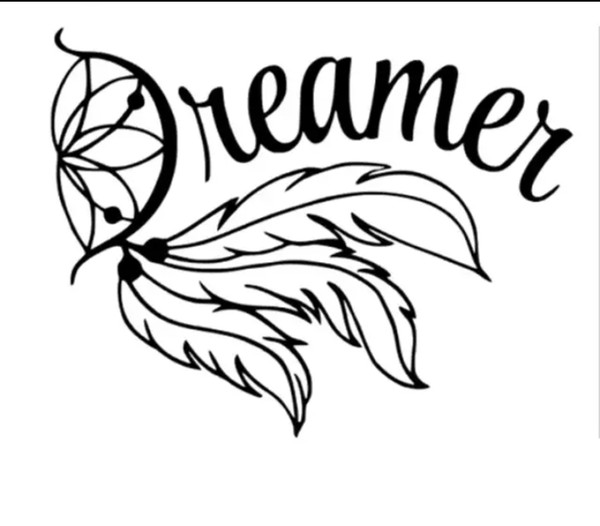 15*11.8CM Fashion Dreamer FEATHER Dream Catcher Decals Car Sticker Black/Silver Vinyl CA1004