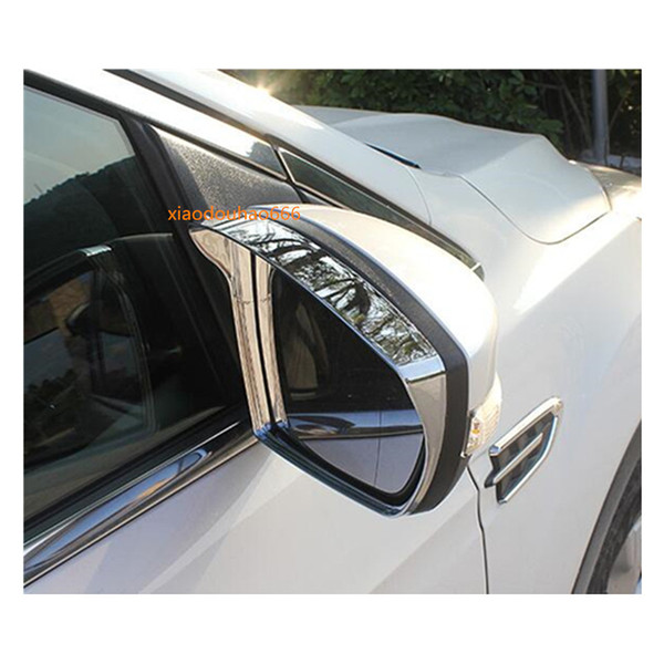 For Ford Kuga 2013 2014 2015 2016 ABS Chrome car styling rear Rearview glass Mirror Rain Eyebrow Shield Sun Visor Shade 2pcs