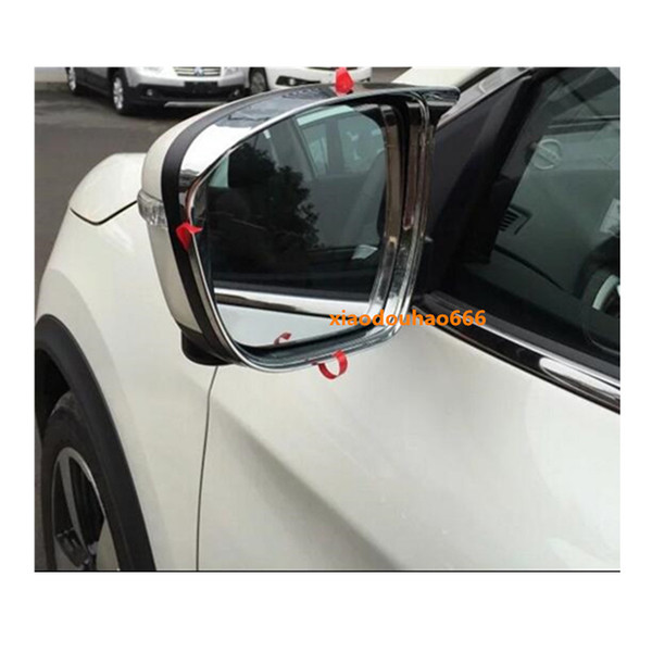 For Nissan X-Trail XTrail T32/Rogue 2017 2018 2019 car rear Rearview glass Mirror Rain Eyebrow Shield Sun Visor Shade abs chrome 2pcs