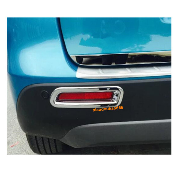 For Suzuki Vitara 2016 2017 2018 2pcs car detector ABS Chrome cover trim back tail rear fog light lamp frame sticker accessory 2pcs