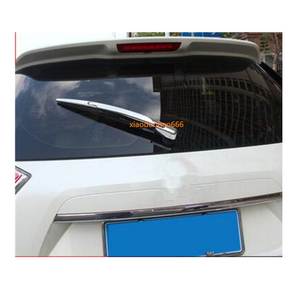 For Nissan X-trail xtrail T32/Rogue 2014 2015 2016 trim ABS chrome car rear back glass wiper nozzle cover tail window frame 3pcs