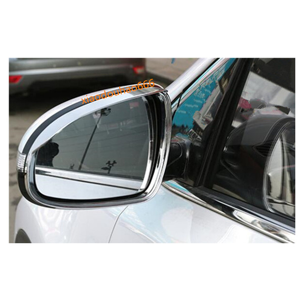 For Kia kx5 Sportage 2016 2017 2018 Car styling rear Rearview Side glass Mirror trim frame Rain Shield Sun Visor Shade eyebrow 2pcs