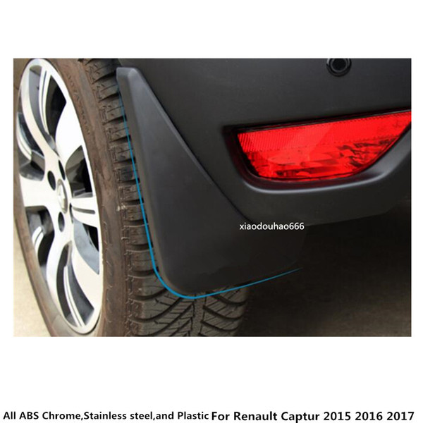 High quality car styling cover plastic fender soft mudguard protection flaps splash mud guard frame 4pcs For Renault Captur 2015 2016 2017