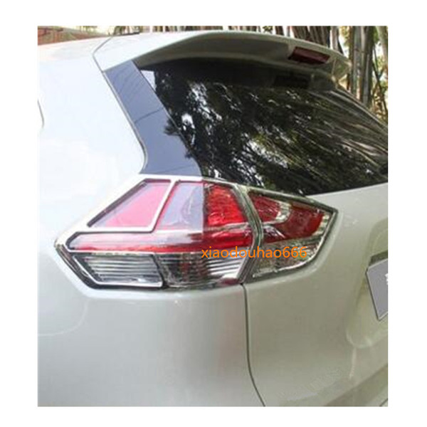 For Nissan X-trail xtrail T32/Rogue 2014 2015 2016 car body Rear tail back Light lamp frame sticker chrome ABS cover trim 4pcs