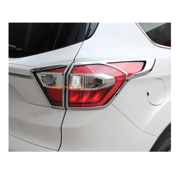 For Ford Kuga 2017 2018 2019 Top quality car styling ABS Chrome Trim Tail Light Rear Back Frame Lamp Cover 4pcs accessories