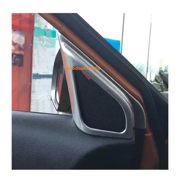 for Suzuki Vitara 2016 2017 2018 stick ABS chrome Car frame inner A column Audio Speak Sound Cover Ring circle lamp trim 2pcs