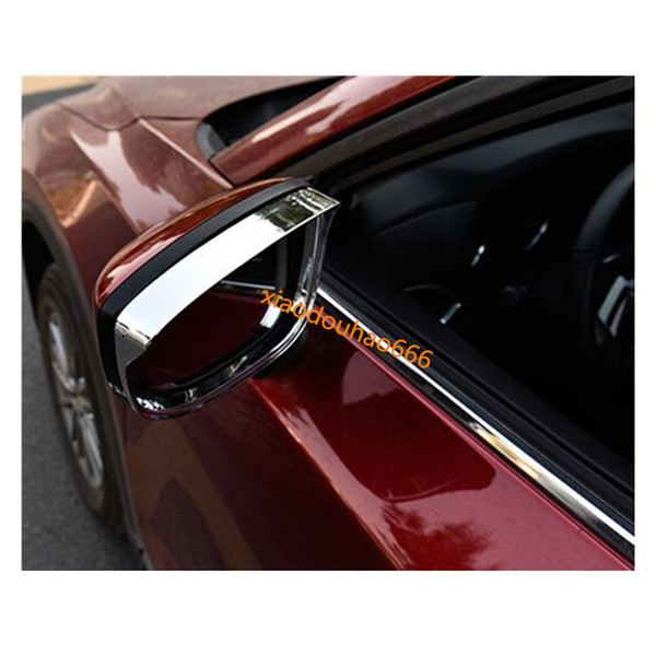 For Mazda CX-5 CX5 2nd Gen 2017 2018 car styling rear Rearview Side glass Mirror trim frame Rain Shield Sun Visor Shade 2pcs