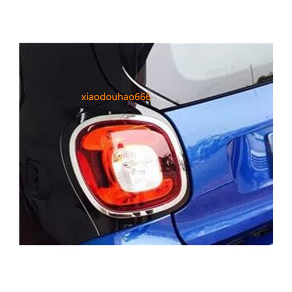 car styling body cover trim back tail rear light lamp frame sticker panel 2pcs For Benz smart fortwo 2015 2016 2017 2018