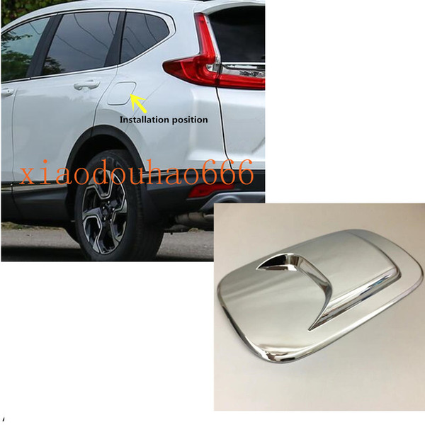 For Honda CRV CR-V 2017 2018 Gas/Fuel/Oil Tank Cover Cap sticker car styling body ABS chrome auto car part hood 1pcs