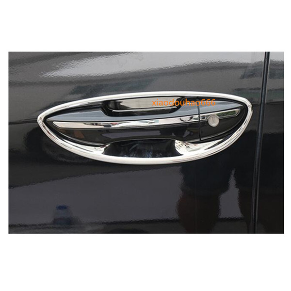 Car body cover detector trims ABS chrome external door bowl sticker lamp frame panel 8pcs For Toyota Corolla Altis 2014 2015 2016