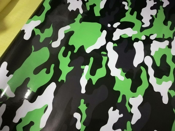 Arctic Snow green black Gray Camouflage Vinyl wrap for car wrap covering Camo Truck Wrap covering foil Self adhesive sticker 1.52x30m 5x98ft