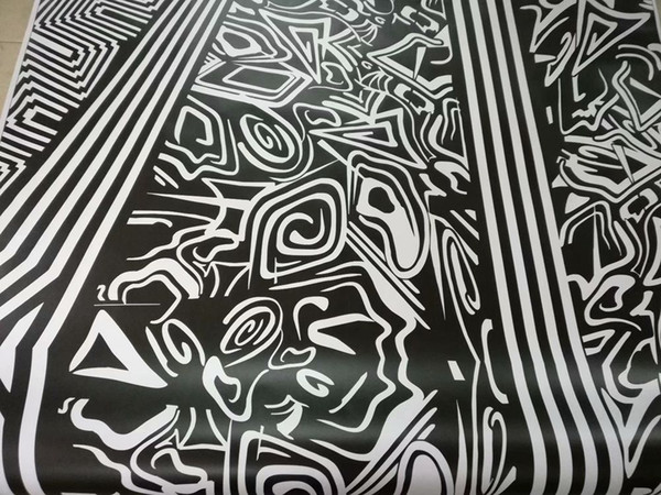 ubran black white Camouflage Vinyl wrap for Vehicle car wrap Graphic Camo Truck Wrap covering foil Self adhesive 1.52x30m 5x98ft