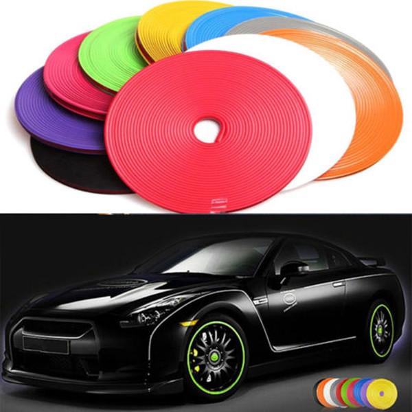 8 Meter/Roll Car Wheel Protection Sticker Hub Tire Car Decorative Styling Strip Wheel Rim Tire Edge Sticker Care Covers Auto Accessories