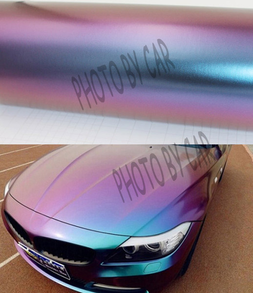 152 X 60CM car foil wrap 3D Smooth Chameleon sticker Car Carbon Fiber Vinyl Film Sticker Sheet foil Film Change Body Purple become Blue