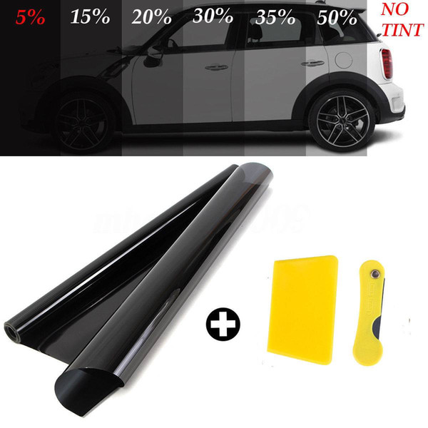 free shipping yentl 3mx50cm VLT Car Auto Home Glass Window Tint Tinting Film Roll With Scraper For Car Side Window House Commercial Solar Pr