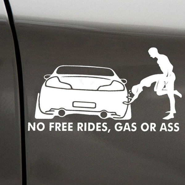 No Rides Gas Or xxx Car Decal Vinyl Sticker Funny For Window Bumper Panel