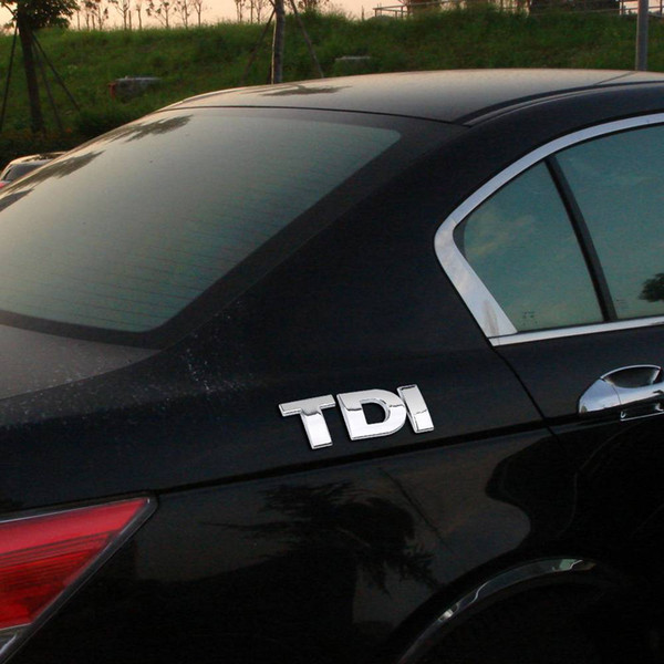 TDI Logo Turbo Direct Injection Reflective Car Sticker 3D Metal Decal