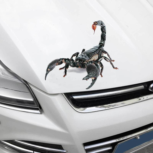 3D Car Sticker Animals Bumper Spider Gecko Scorpions Car-styling Abarth Sticker