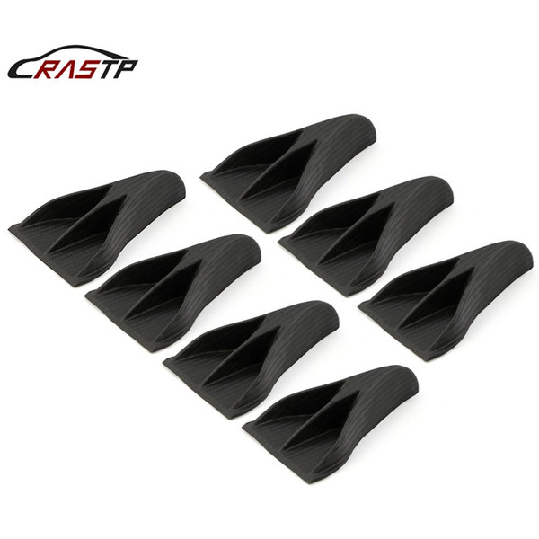 RASTP 7pcs Universal Carbon Fiber Car Roof Eagle Claw Shape Shark Fin Diffuser Car Stickers RS-LKT024