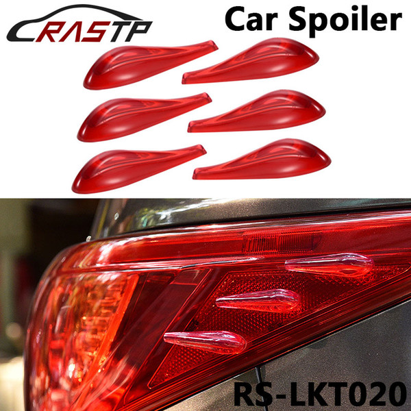 RASTP- Universal Rubber Sticker Car Spoiler Headlight Taillight Decorate Airflow 3D Sticker Easy Install RS-LKT020