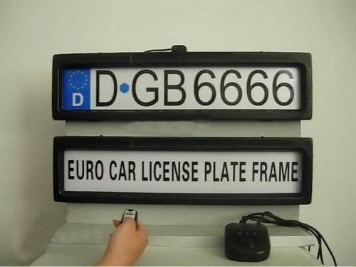 Plastic Steath Remote Auto Car Licence Plate Holder Car license Plate Frame (EURO and Russia size) H370