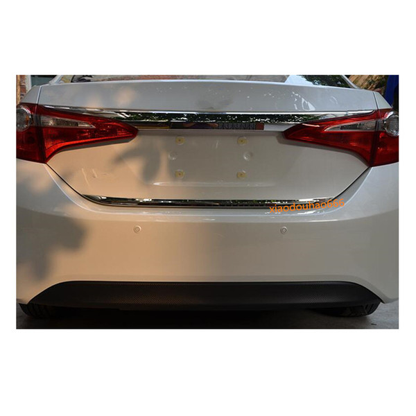 For Toyota Corolla Altis 2014 2015 2016 car Sticker body styling cover abs chrome Rear door Tailgate frame plate trim lamp 1pcs