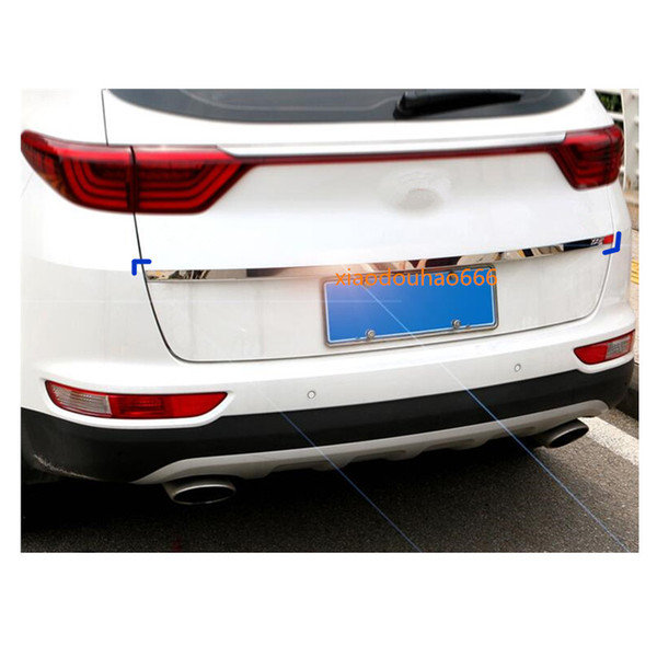 For Kia kx5 Sportage 2016 2017 2018 car styling sticker body panel Stainless Steel Rear back door trunk tailgate frame plate trim lamp