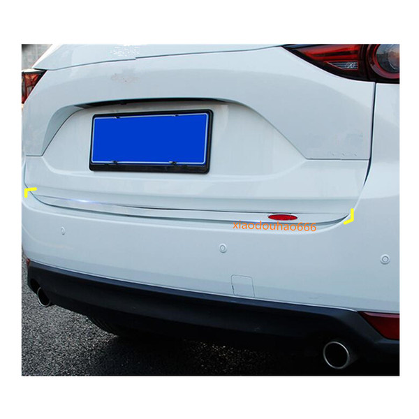 For Mazda CX-5 CX5 2nd Gen 2017 2018 car styling sticker cover stainless steel Rear door bottom Tailgate frame plate trim lamp 1pcs