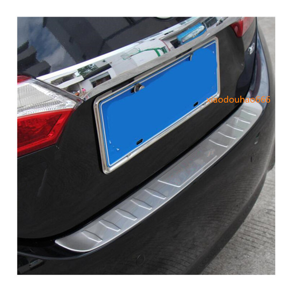 Car styling body Stainless Steel outside Rear Bumper trim plate frame trunk pedal 1pcs For Toyota Corolla Altis 2014 2015 2016