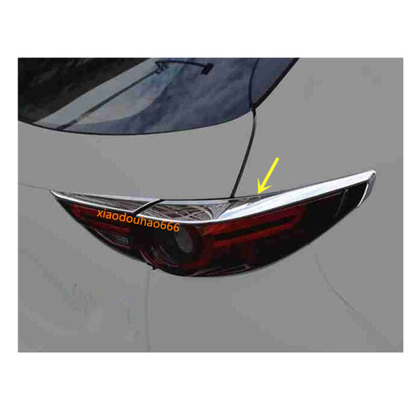 For Mazda CX-5 CX5 2017 2018 car body rear tail Light lamp detector frame stick styling ABS Chrome cover trim eyebrow hood 4pcs