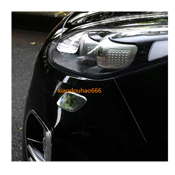 Free shipping Car body head front bellow-light lamp frame sticker styling ABS Chrome trim 2pcs For Kia Sportage KX5 2016 2017 2018